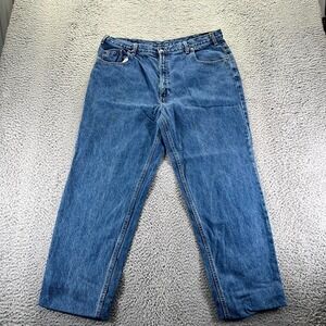 Vintage Bill Blass Jeans Men 38x30 Blue Denim Cotton Straight Faded Workwear USA